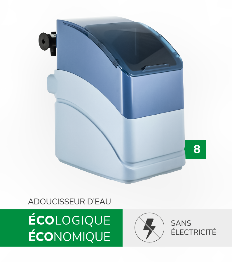 QUINTO 8 - Adoucisseur d'eau SANS ÉLECTRICITÉ